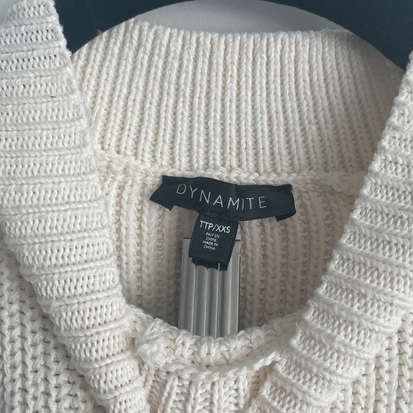 Dynamite Cream Knit Midi Dress - Picture 4 of 5